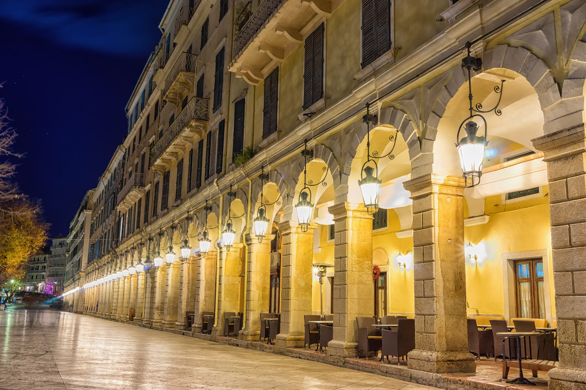 Liston by night, Corfu Excursions